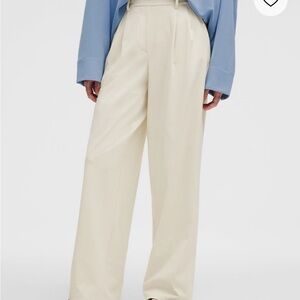 Lululemon Athletica Cream Wide Leg Pants Daydrift